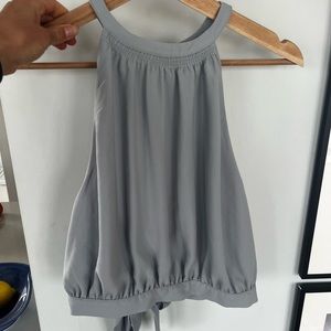 Aritzia light blue halter crop top